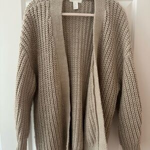 H&M Beige Knit Cardigan